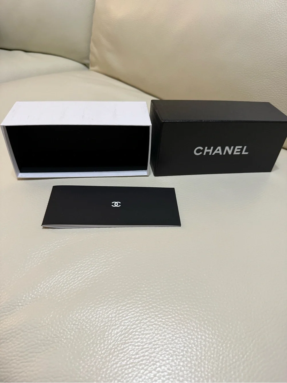CHANEL Black Sunglasses Box with Authenticity Card Sleeve